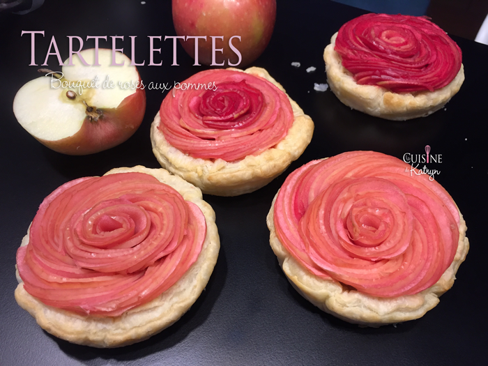 tartelettes bouquet de roses aux pommes 
